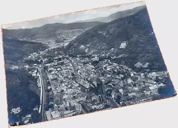 Carte postale ancienne Thann (Haut-Rhin) Vue aérienne  La vallée de la Thur