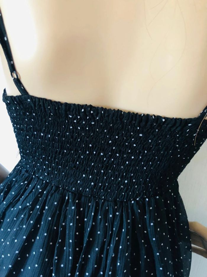 🖤🌿Robe noire pois blancs décolletée vintage 3 Suisses black dress white polka dots🌿🖤 - photo numéro 9