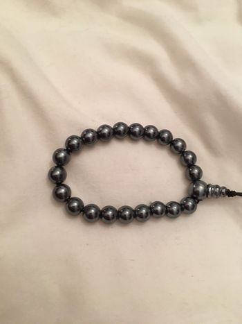 Bracelet perles argent /gris