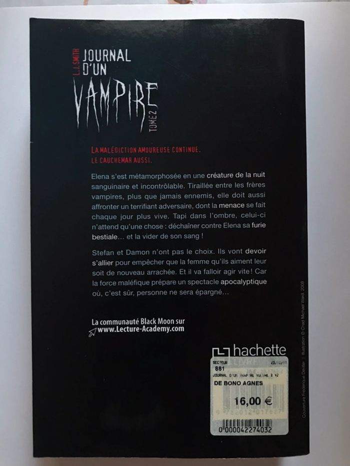 Livre « Journal d’un vampire » de L. J. Smith - photo numéro 3