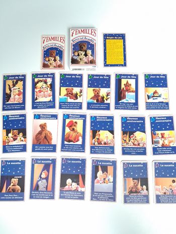 Jeux de 7 familles vintage 1996 france cartes Bonne Nuit Les Petits