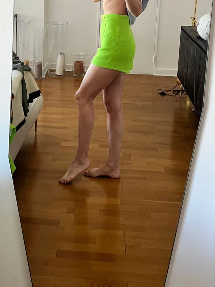 Short en tweed vert Zara - photo numéro 3