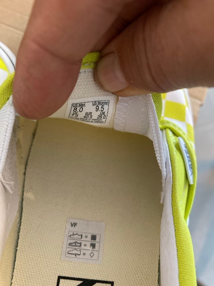 Vans yellow flash slip on checkerboard taille 40,5 - photo numéro 5