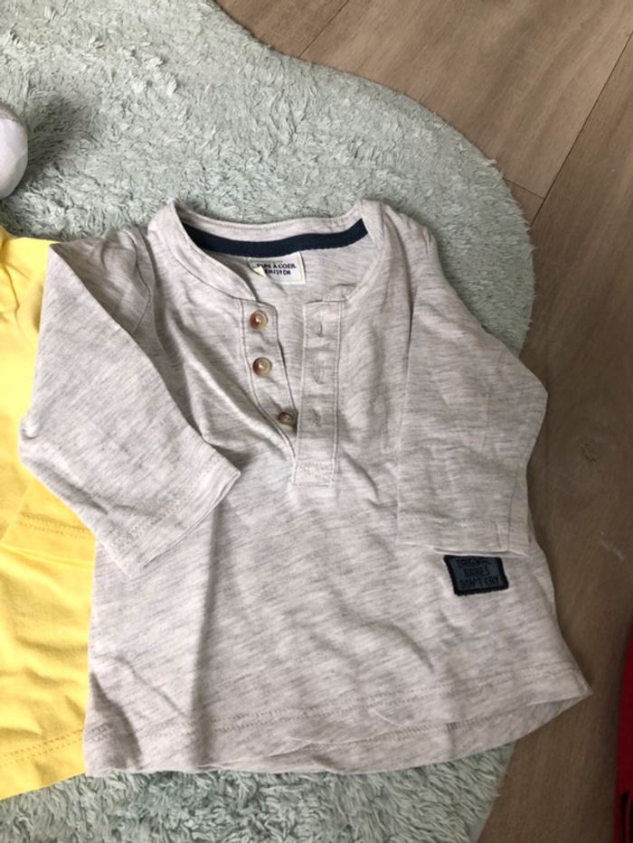 Lot tee shirt ml 3 mois - photo numéro 4