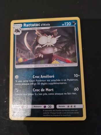 Carte pokémon rattatac 82/147
