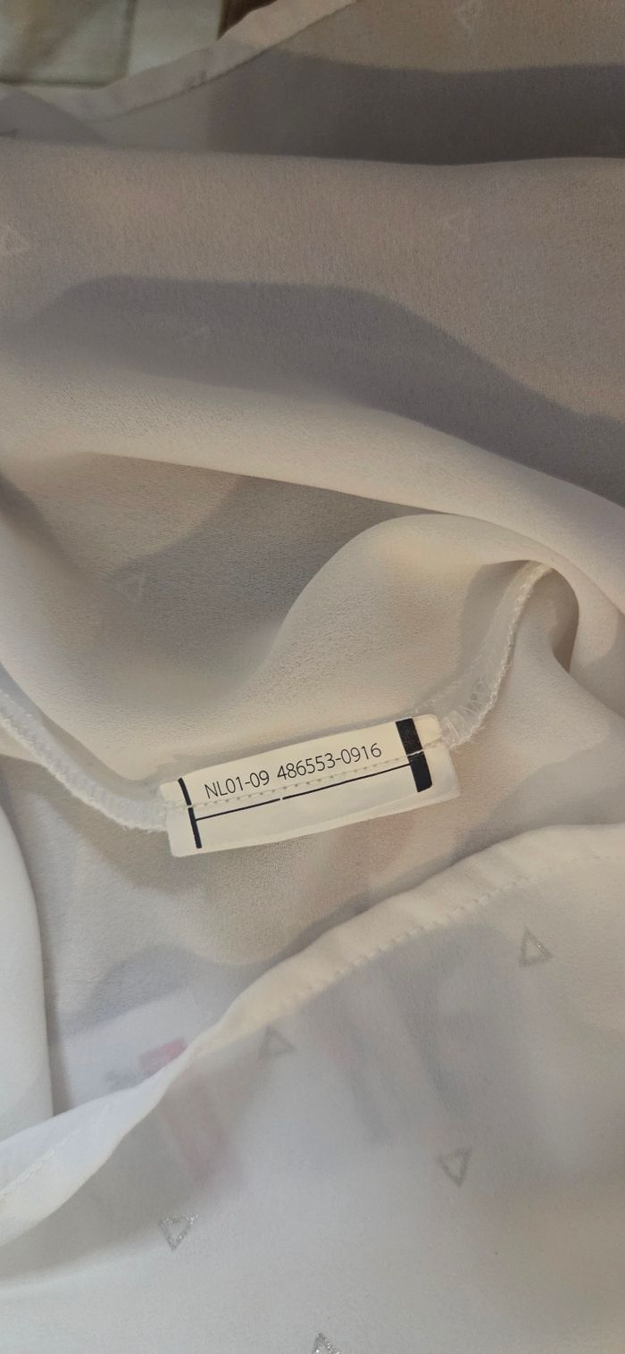 Blouse Cache Cache blanche  fluide & élégante – détails zippés – T38 – excellent état - photo numéro 10