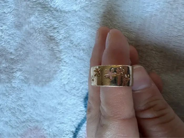 Bague Plaqué Or Flora doré