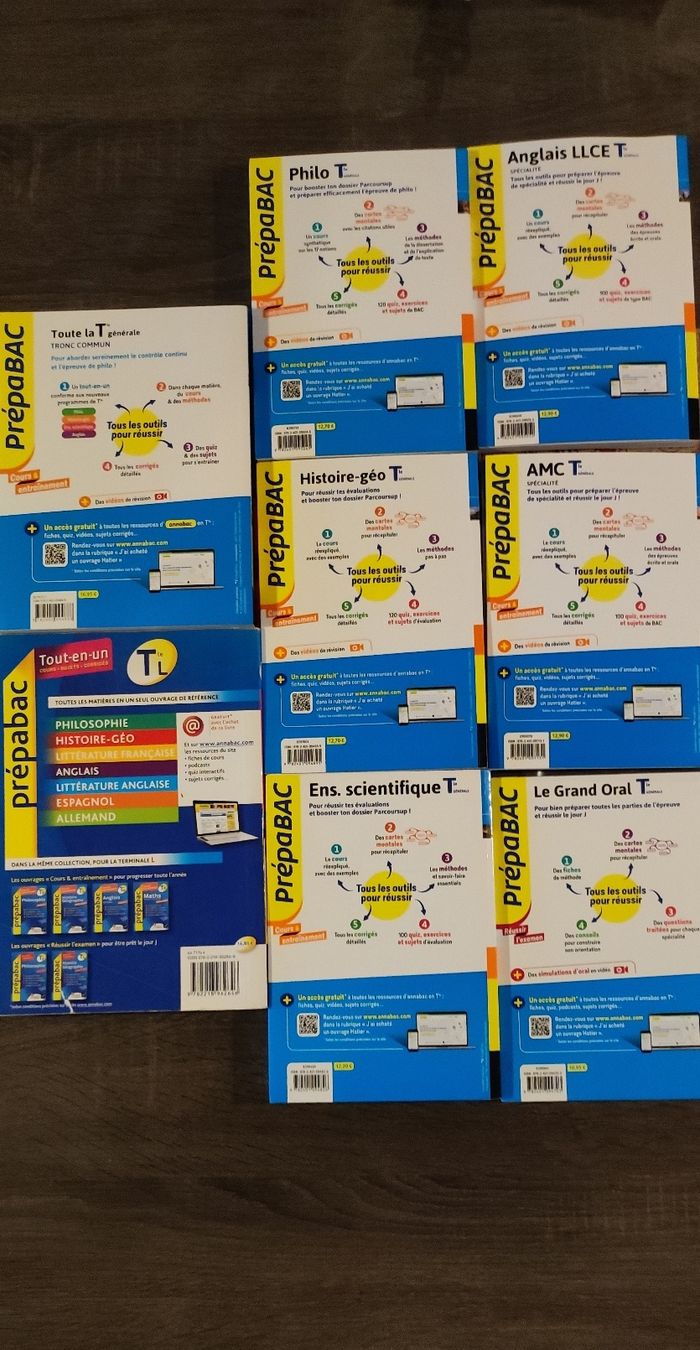 Lot 8 livres prepabac Terminale - photo numéro 2