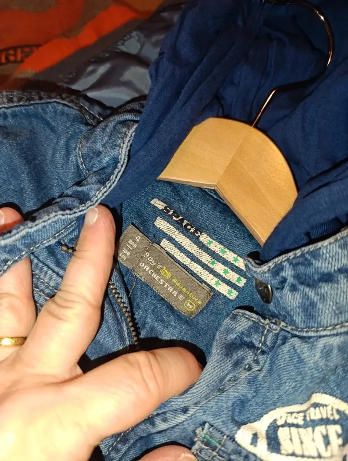 Veste en jean avec capuche sweat amovible taille 4 ans Orchestra - photo numéro 9