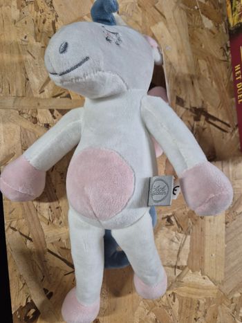 Peluche bébé douceur anémone la licorne 39cm rose neuve 