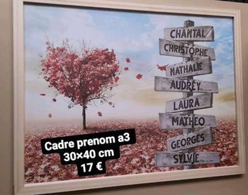 Cadre A3 prénom