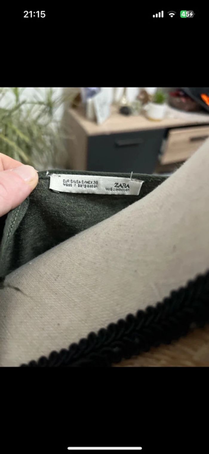 Blouse kaki Zara - photo numéro 3