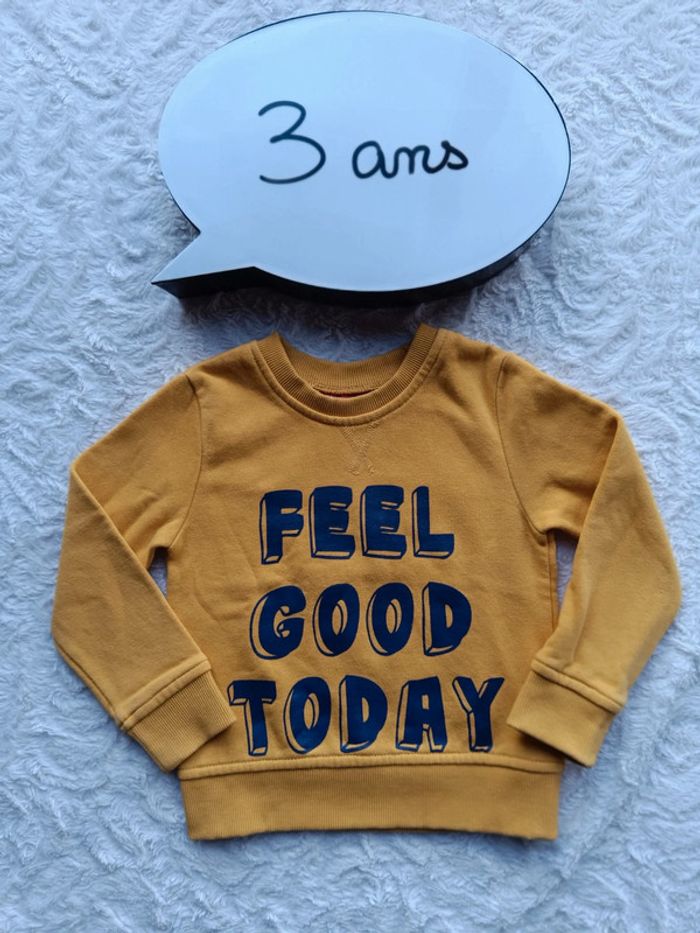 Sweat Garçon 3 ans Feel good today Tissaia