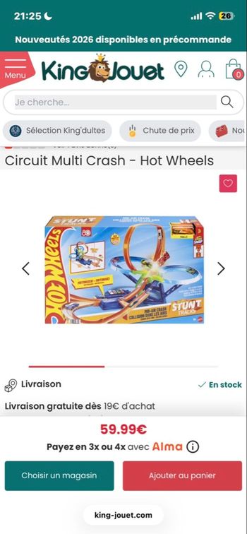 Circuit Hot wheels multi crash