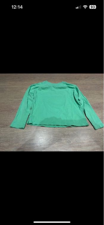 Teeshirt manches longues vert motif panda 5 ans