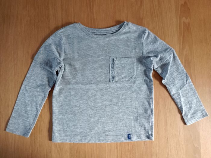 Tee-shirt manches longues gris garçon 4 ans Okaïdi