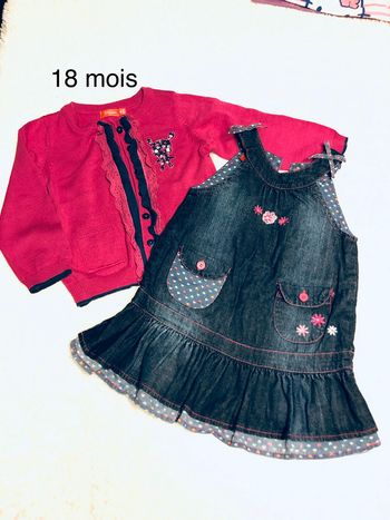 Ensemble robe gilet 18m