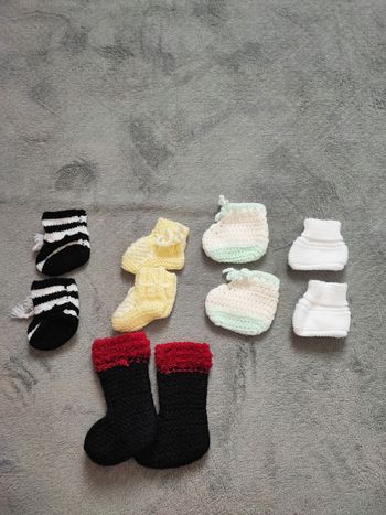 Lot de 5 paires de chaussons 0/6 mois