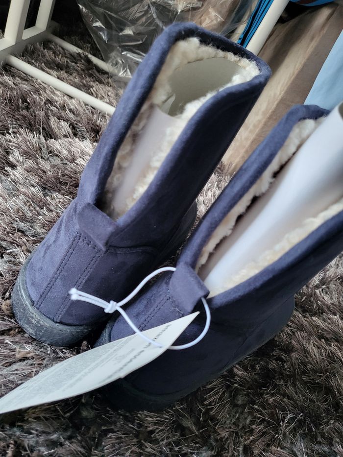 Bottines daim bleu - photo numéro 5