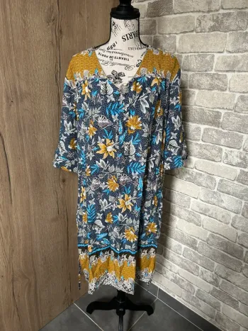 Robe vintage imprimée florale Christine Laure taille 4