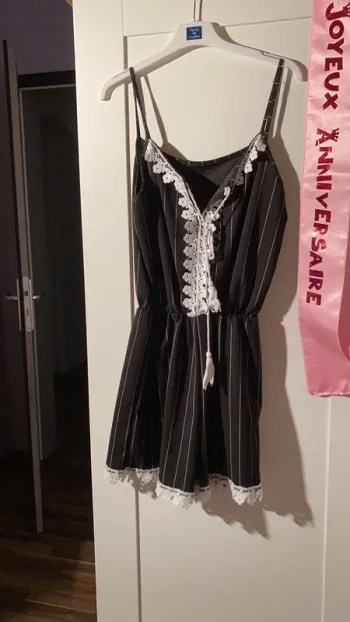 combi short rayée