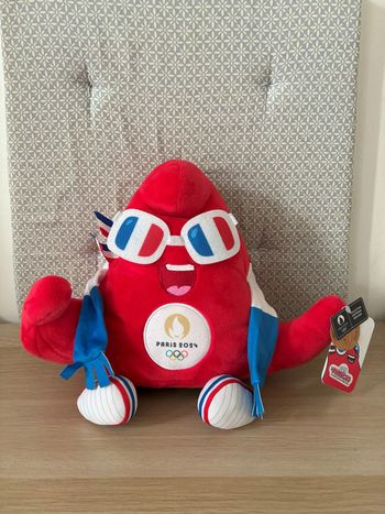 Peluche "La Phryge Olympique Supporter 24cm" JO Paris 2024 (Made In France)