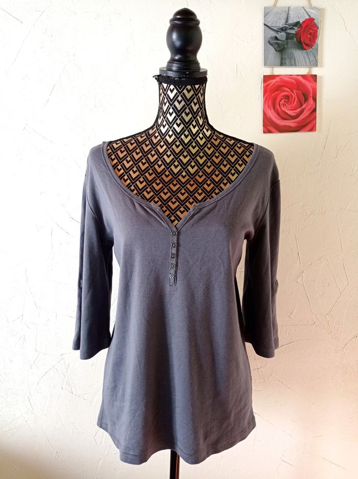 🌸T-shirt manches 3/4, Caroll, taille 42 - photo numéro 1