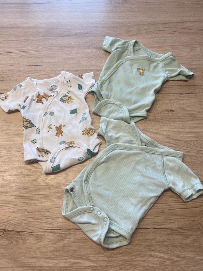 Lot de 3 bodys naissance