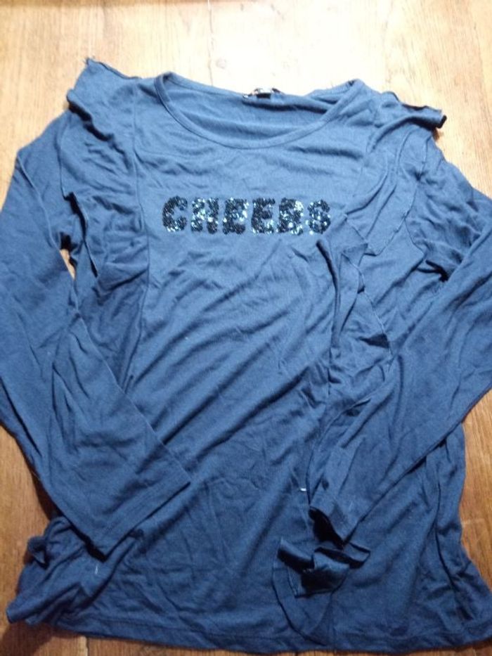 T-shirt manches longues volant