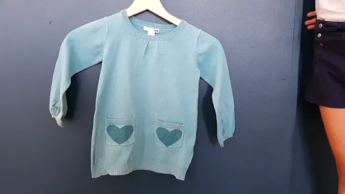 Robe-pull turquoise