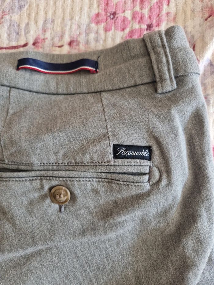 Pantalon droit gris très bon état Taille 46 Façonnable - photo numéro 9