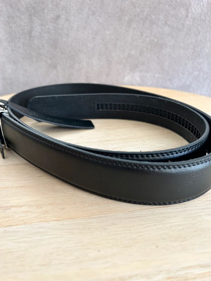Ceinture en cuir noir taille 105 cm - photo numéro 2