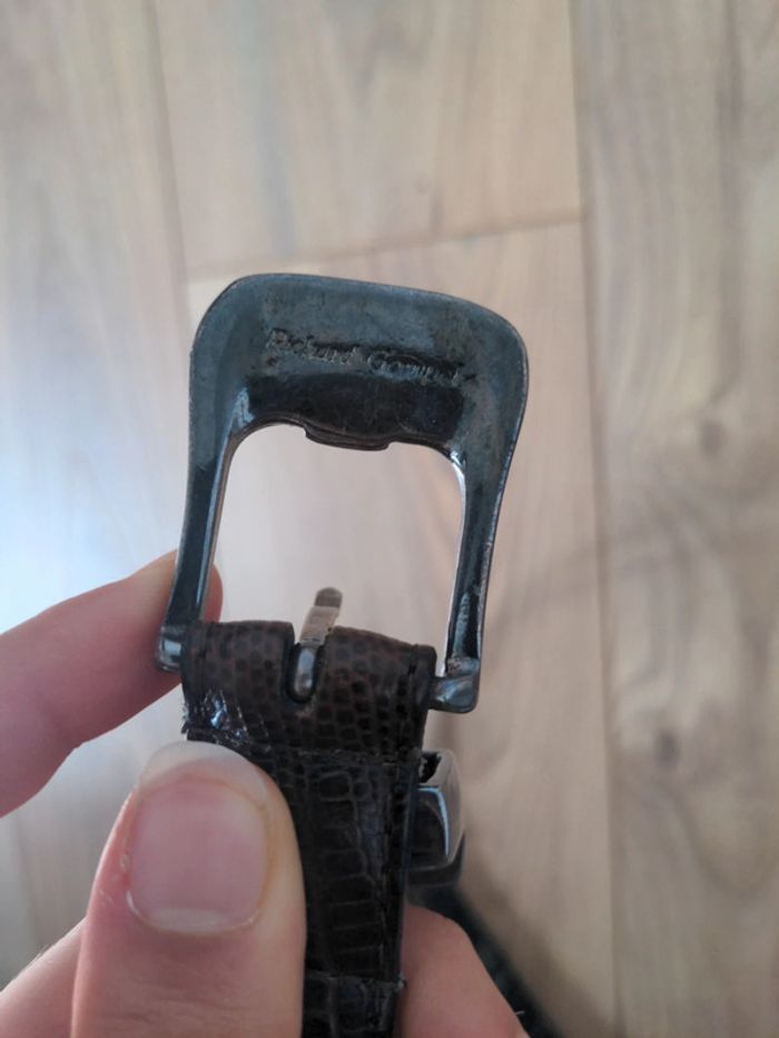 Ceinture marron foncé avec des éléphants - photo numéro 3