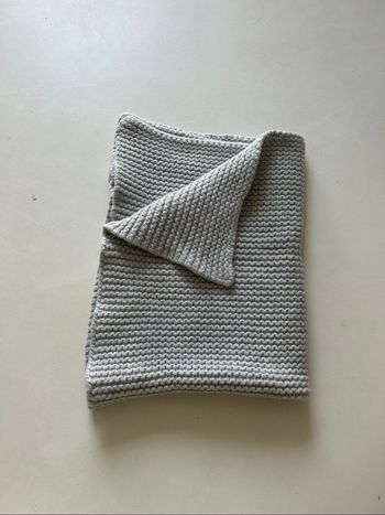 Plaid bébé Cyrillus – Grosse maille en laine (80%) – 63x83 cm