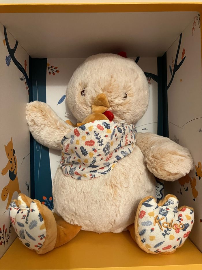 Peluche papa poule Paul et son bébé kali