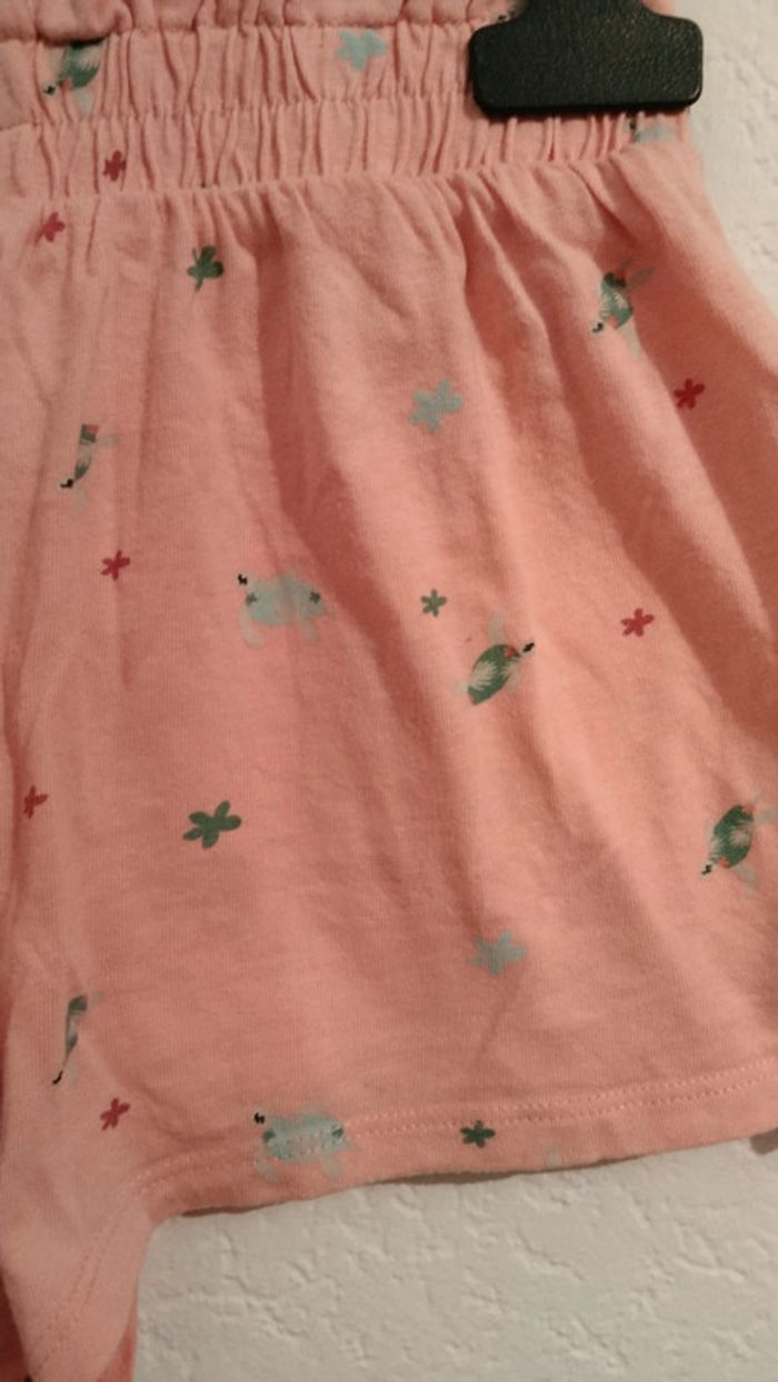 short coton fille rose imprimé tortues fille 10 ans kiabi - photo numéro 3