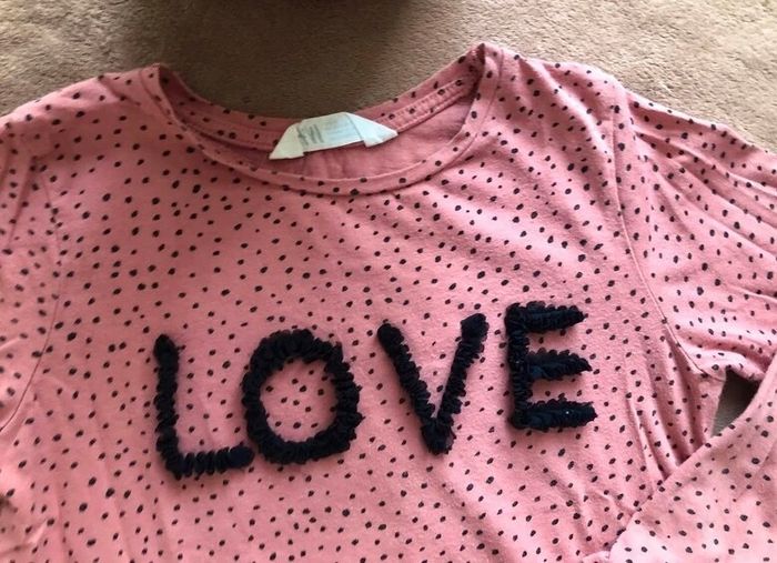 Tee-shirt rose noir fille H&M - photo numéro 2