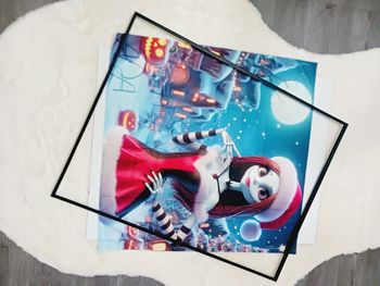 Decoration murale Impression sur toile tissus 70x70 neuf à encadrer