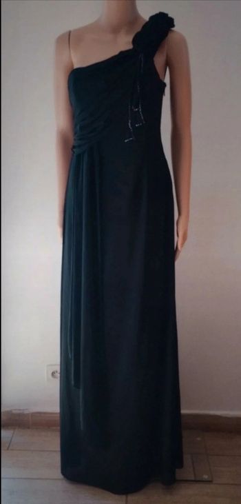 💜 Robe de soirée noir avec fleurs strass M 38 #emyfleury_38femme
