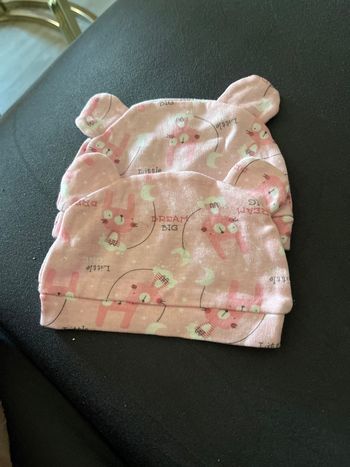 Lot de 2 bonnets naissance