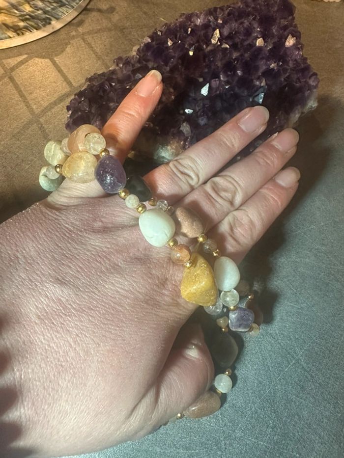 Collier pierres mélangées - photo numéro 4