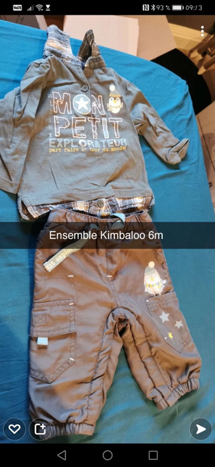 Ensemble pantalon pull sweet manche longue pingouin