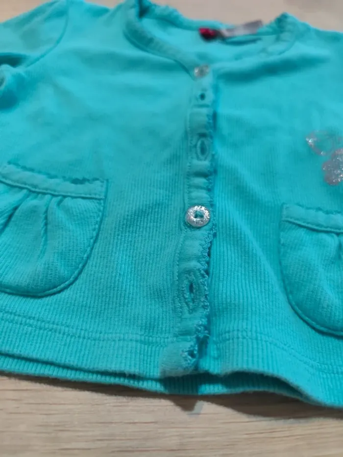 Gilet turquoise - photo numéro 3