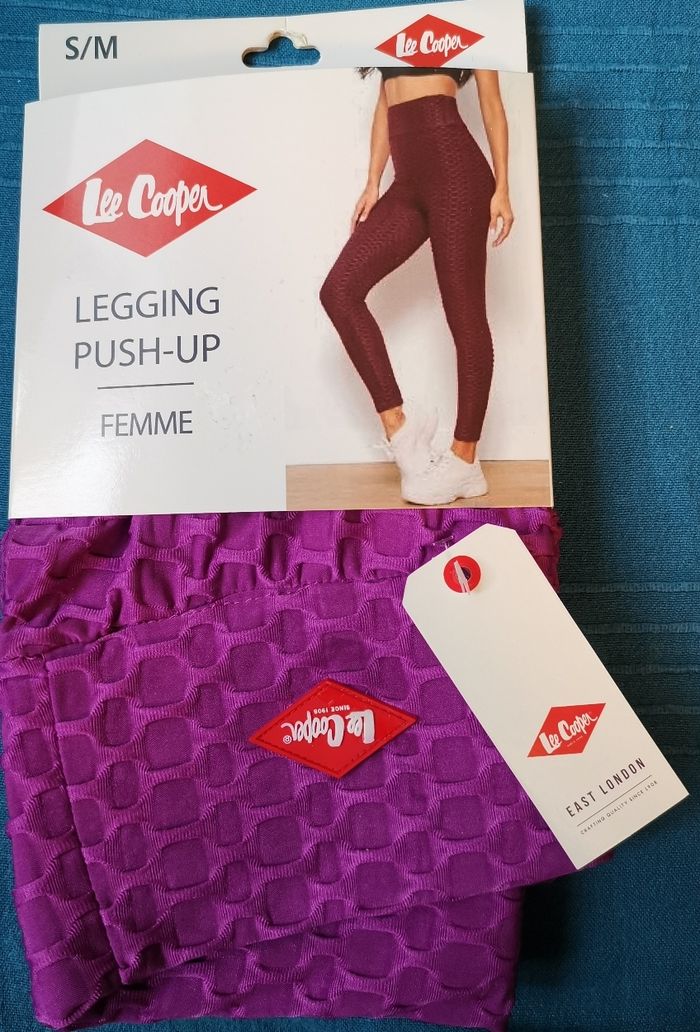 Legging violet push-up Lee Cooper Modèle Amazone taille S/M
