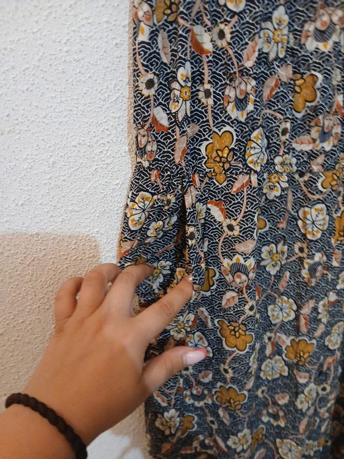 Combi pantalon fleuris élastique taille 44 - photo numéro 4