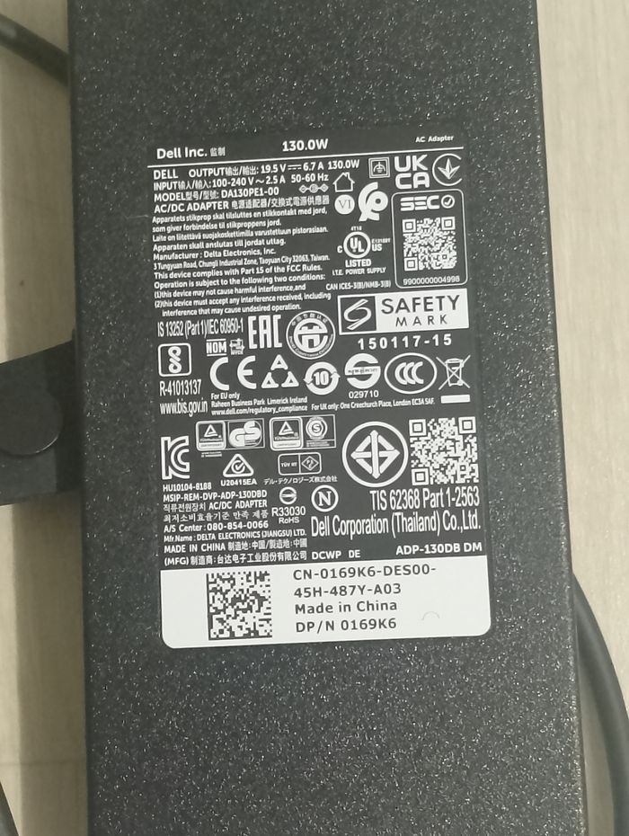 CHARGERS DELL 130W  7.4x5.0mm - photo numéro 2