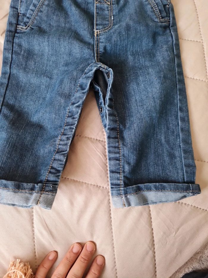 Salopette obaibi jeans 12 mois très bon etat - photo numéro 3
