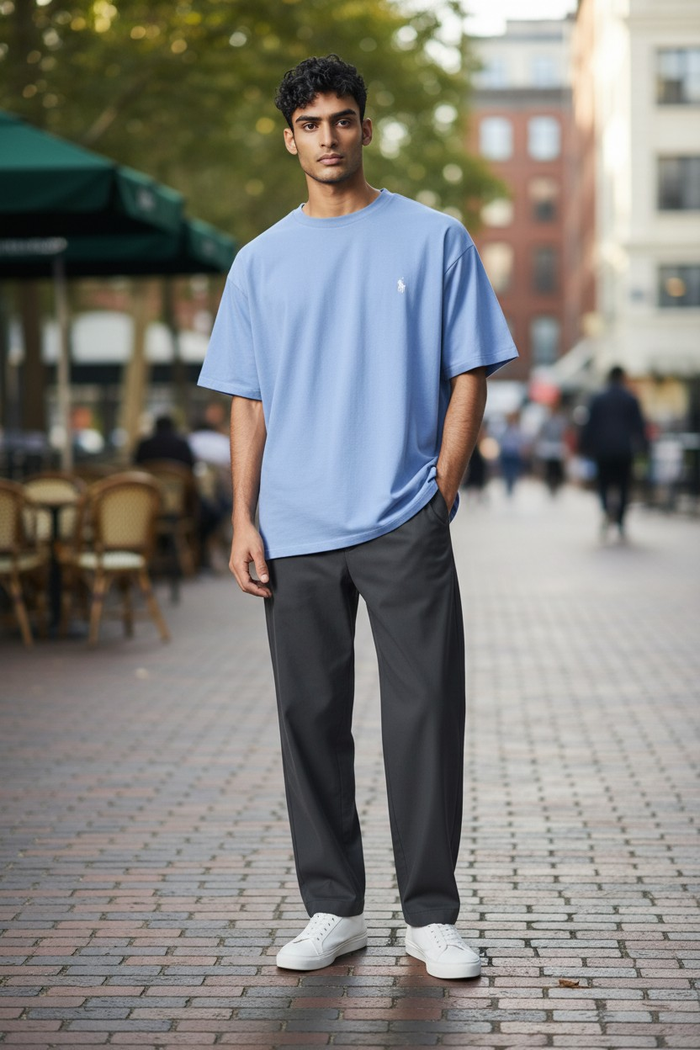 Tee Shirt Ralph Lauren pour homme - Taille XL - Bleu ciel logo brodé blanc - Neuf - photo numéro 4