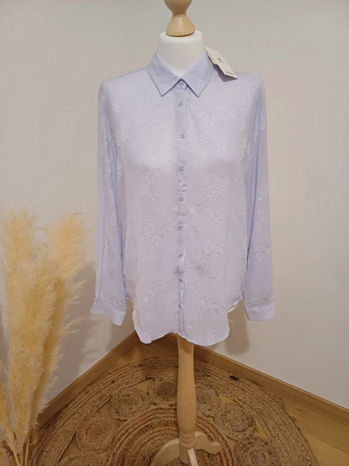 Chemise transparente couleur Lilas neuve Kilky taille S 36 - photo numéro 2