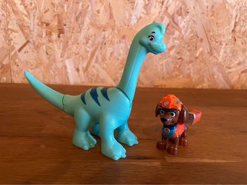 Idée cadeau 🎁 Pack de 2 Figurines le chiot Zuma + son dinosaure Dino rescue de la Pat Patrouille
